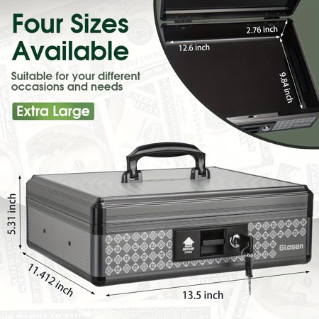 Large-capacity Safe Equipped with A Tray And Key Lock Personal Items Safe Security Box Family Cash Box Small Caja Fuerte De Seguridad Easy-to-hide Lockable Box