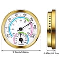 thumbnail image 2 of 3 Pieces Mini Thermometer Hygrometer Indoor Outdoor Thermometer Wireless Temperature Humidity Monitor Gauge Temperature Monitor for Home Wall Room Incubator Tank (Gold), 2 of 7