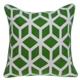 thumbnail image 1 of Parkland Collection PILA11019P Housse de Coussin Carrée Transitionnelle Verte et Blanche avec Insert en Poly - 20 x 20 x 7 Po., 1 of 3