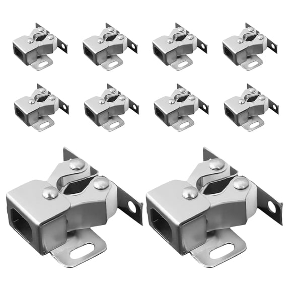 CTIRCHIU 10-Pack Galvanized Steel Cabinet Door Latches and Locks for Secure Closet, Cabinet, and Furniture Safety