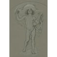 thumbnail image 3 of Elihu Vedder 17x24 Black Modern Framed Museum Art Print Titled - Study For&nbsp;Apollo, 3 of 5
