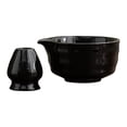 thumbnail image 4 of Cuenco de cerámica para Matcha, tazón de té de con boquilla, cuenco para mezclar Matcha de 500ml y juego de soporte para batidor, para salón Negro, 4 of 8