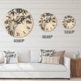 thumbnail image 4 of Designart 'Vintage Black and White Bamboo' Traditional Wood Wall Clock, 4 of 5