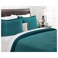 thumbnail image 2 of KITYDALK Premium Velour Velvet Duvet Cover Set - Duvet Cover (104” x 90”) & 2 Pillow Shams (20” x 36”) - 3-Piece Set - Deep Teal, King Size, 2 of 8