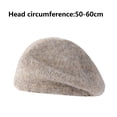 thumbnail image 4 of Boinas de cachemira, gorros de lana merino cálidos para mujer, gorro de punto de moda para invierno, 4 of 5