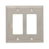 Franklin Brass Country Fair Double Decorator Wall Plate in Satin Nickel