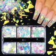 thumbnail image 2 of 1 caja de lentejuelas AB de sirena, adornos de purpurina de uñas irregulares coloridos, accesorios especiales para uñas, suministros de manicura DIY, 2 of 4