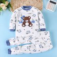 thumbnail image 2 of HCNTES Baby Boy Winter Clothes Fall Toddler Baby Boy Clothes Winter Outfits Long Sleeve Sweatshirt Long Pants Little Boy Cothing Set, 2 of 6
