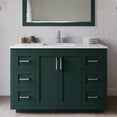 thumbnail image 2 of Wyndham Collection Miranda 48" Wood&Metal Single Bathroom Vanity in Green/Nickel, 2 of 7