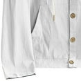 thumbnail image 4 of Generic Men's Casual Button Front Hoodie Shirt Button-Down Long Sleeve Lightweight Casual Top with Front Pocket, 4 of 5