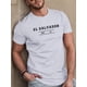 thumbnail image 1 of Camiseta informal de verano de manga corta con estampado de El Salvador para hombre. Camiseta informal de manga corta de algodón, estampado geométrico, cuello redondo, corte regular, colección de vera, 1 of 5