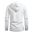 thumbnail image 4 of pstuiky mangas largas para hombre, Top informal con capucha y cordón de manga larga de color liso a la moda para hombre top de hombre xxl, 4 of 7