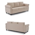 thumbnail image 7 of 81.5"Modern Pull-Out Sofa Bed With Memory Foam Mattress, Durable Iron And Wood Frame, Convertible Sleeper Sofa For Small Spaces, 7 of 7