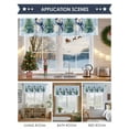 thumbnail image 6 of Snowman Christmas Tree Valances for Windows, 42 x 18in, Snowflake Scarf Hat Xmas Winter Blue Rod Pocket Kitchen Valance Curtain Light Filtering Window Treatments for Living Room Bedroom, 1 Panel, 6 of 7
