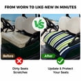 thumbnail image 4 of Golf Cart Seat Covers for 2 Seater,Navy Blue Green Striped Microfiber Cart Seat Towel Blanket,Modern Minimalist Ombre Lines Absorbent Breathable Non Slip Bench Seats Protector for Golf Course 51"x31", 4 of 9