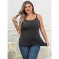 thumbnail image 4 of Charmo Cotton Shelf Bra Camisoles Adjustable Spaghetti Strap Tank Tops Scoop Neck Layer Cami S-5X, 4 of 8