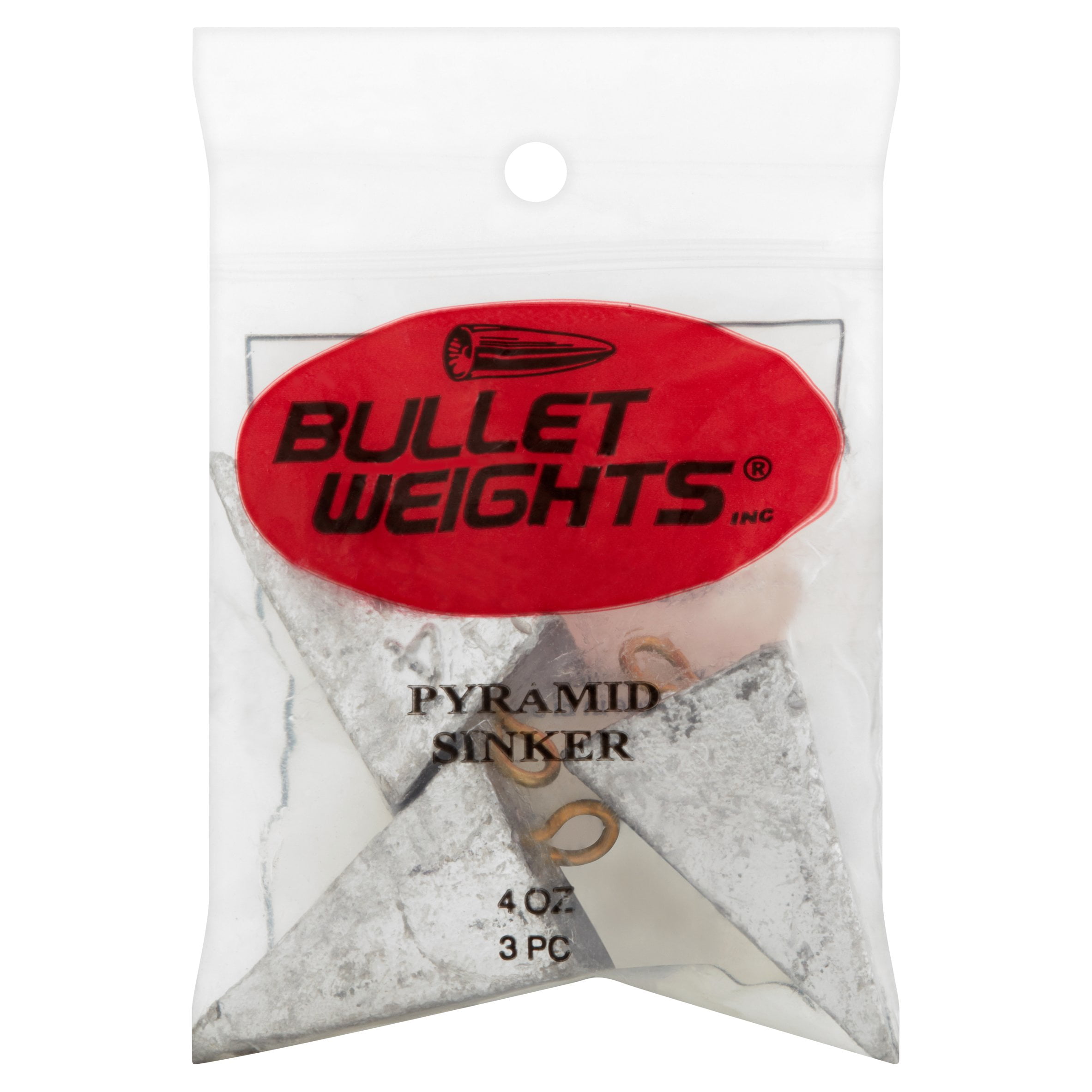 Bullet Weights® Pyramid Sinkers 4 Oz. 3 sinkers