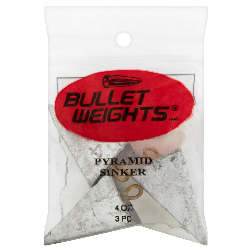 Bullet Weights® WPY424 Lead Pyramid Sinker Size 4 oz Fishing Weights