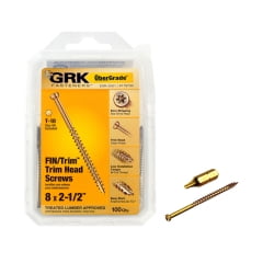 

GRK Fasteners GRK Fasteners - 119730 - UberGrade No. 8 x 2-1/2 in. L Star Trim Head Construction Screws - 100/Pack