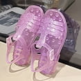 thumbnail image 6 of CYRBOKO Jelly Sandals for Toddler Girls, Beach Open Toe Casual Soft Soled Flat Shoes Purple Size 6.5(Toddler), 6 of 9