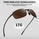 thumbnail image 4 of Gafas de sol deportivas JIM HALO TR90 sin montura UV400 para hombre y mujer, 4 of 8