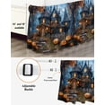 thumbnail image 3 of Halloween Mysterious Bed Skirt Forest Pumpkin Castle Bed Skirts California King Size 18 Inch Drop, Wrap Around Dust Ruffle&nbsp;Bedskirt with Adjustable Elastic Belt for Queen Size Beds, 3 of 7