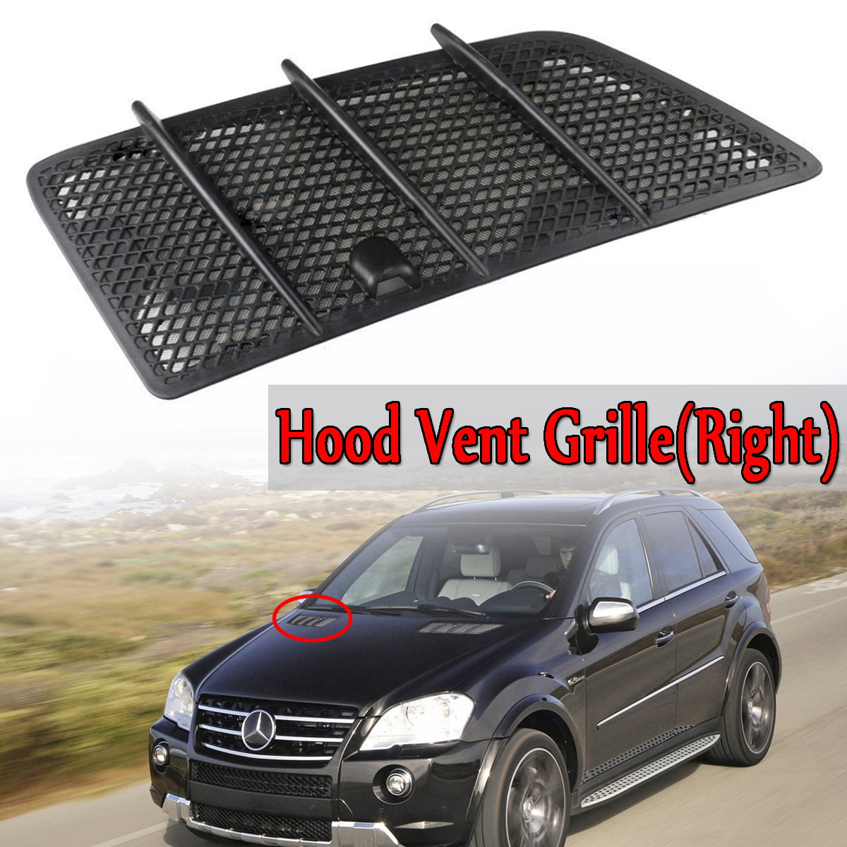 New Durable Replacement KIPA Hood Air Vent Grille Cover for Mercedes W164 ML450 ML350 ML320 ML63AMG GL320 GL350 GL450 GL550 ML63AMG Class 2008-2011 Left Right OE 1648804405 1648804305 1 Pair