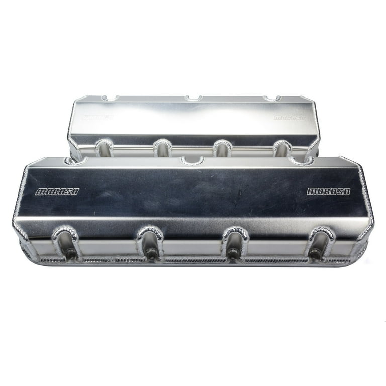 Moroso BBC Billet Rail Valve Cover Set w/Logo Moroso BBC Billet Rail Valve Cover Set w/Logo