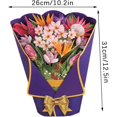 thumbnail image 2 of ZHAOCHENG Tarjeta de felicitación emergente con ramo de flores 3D Forever Flower, tarjeta de papel con tarjeta y sobre, tarjetas de felicitación con flores tropicales, regalo para cumpleaños, día de l, 2 of 3