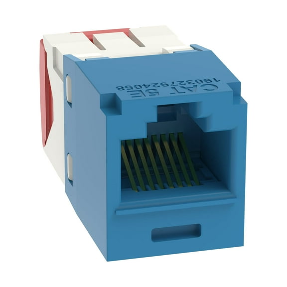 Panduit CJ5E88TGBU Mini-Com Cat5e TX-5e Modular Jack, Blue, Box of 50