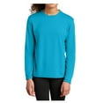 thumbnail image 2 of Mafoose Youth Long Sleeve Lightweight PosiCharge Moisture-Wicking Competitor T-shirt Atomic Blue XS, 2 of 6