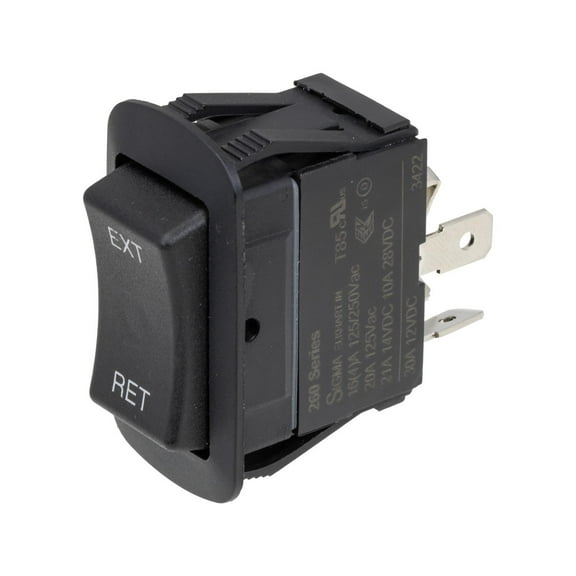 Sigma Switches Momentary ON / OFF / Momentary ON DPDT Replacement Switch, Black