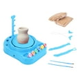 thumbnail image 1 of Máquina de cerámica para niños, torno eléctrico, minimáquina de cerámica hecha a mano azul, 1 of 9