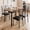 Brown, variant on Dining Table for 2, Small Table and Chairs Set of 2, Dinette Set for 2, Square Dinner Table Set, 3 Piece Kitchen & Dining Room Sets for Small Space (Grey, Table with 4 Upholstered Chairs)
