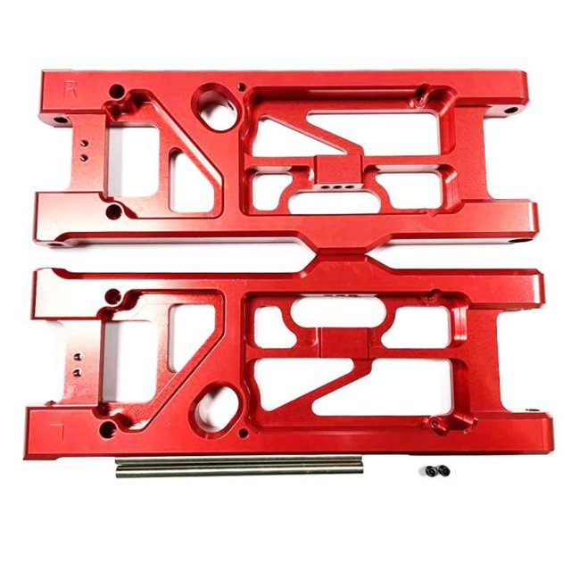 Brazo oscilante inferior trasero Vogacara RC ARRMA 1/5 aleación de aluminio rojo