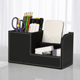 ckepdyeh Leather Desk Organizer,Office Supplies Holder Desktop