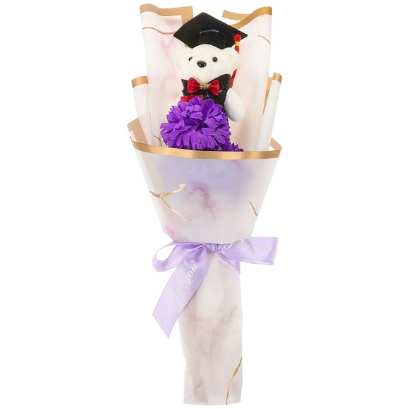 KAKOWELY Adorable ramo de oso de graduación, regalo para fiesta de graduación, ramo de muñeca de oso floral, regalo