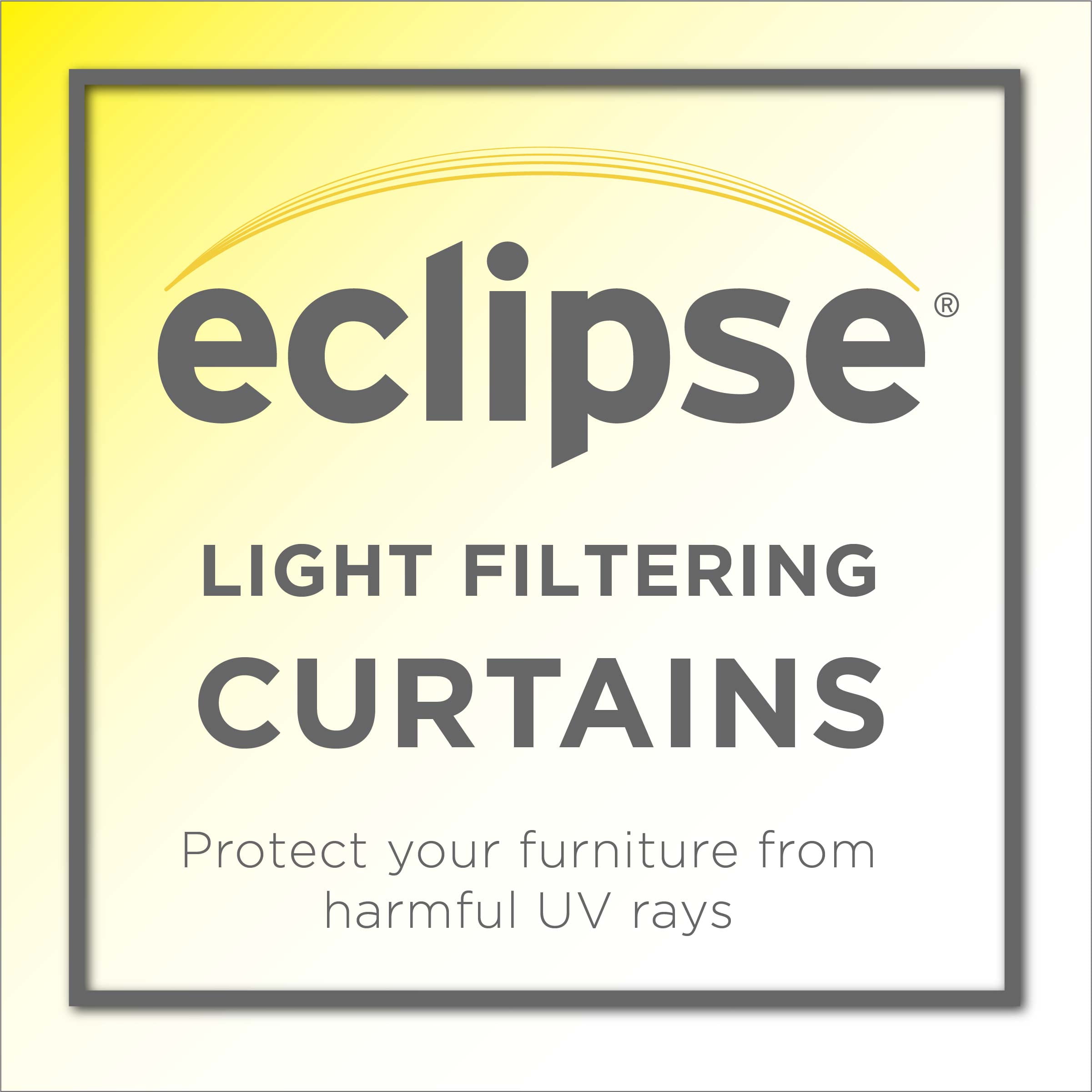 Eclipse Liberty Light Filtering Window Curtain 52 Inches Wide x 63 Inches Long, Single Window Curtain Panel, Grommet, White