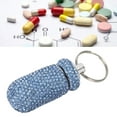 thumbnail image 1 of Capsules Box, Delicate Rhinestone Medicine Bottle Shiny Keyring  for Vitamins for Patient, 1 of 7