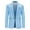 Sky Blue, variant on WREESH Mens Slim Blazer Jacket Elegant Solid One Button Tuxedo Business Casual Suit Formal Evening Suit Red