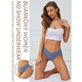 thumbnail image 4 of Buankoxy No Show Underwear for Women Seamless Briefs Mid-waist Soft No Panty Lines 5 Pack Size 7, 4 of 9