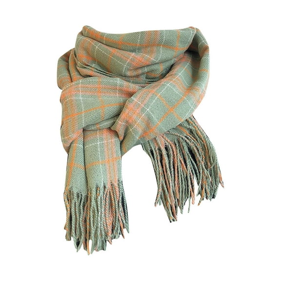Winter Scarf for Women Warm Pashmina Wraps Fleece Knit Gift for Mom Mens Scarfs Cold Weather Womens Scarfs Green