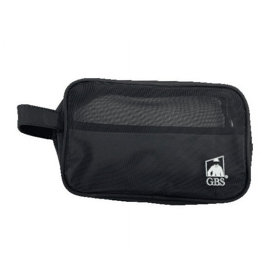 GBS TSA Approved Mesh Travel Bag with Zipper Accessory Organizer - Black