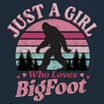 thumbnail image 3 of Just a Girl Who Loves Bigfoot Sweatshirt Sasquatch Fan Cryptid Cute Gift Vintage Sunset Wildlife Camping Crewneck, 3 of 7