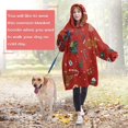 thumbnail image 4 of Wearable Oversized Blanket,Red Christmas Gingerbread Man Pattern Wearable Blanket Hoodie for Adults,Cozy Hooded Blankets with Super Pockets,Super Warm Fuzzy Pullover for Women & Men, 4 of 6