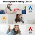 thumbnail image 4 of Heated Scarf 3 Heating Level Heated Neck Wrap Soft USB Heated Neck Scarf with Vibration Massage 4 Massage Mode Comfortable Neck Heating Pad Portable Heated Scarf Easy to Use for Men Women, 4 of 10