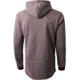 thumbnail image 4 of Ma Croix Mens Marled Lightweight Fleece Longline Pullover Hoodie, 4 of 5