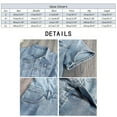 thumbnail image 3 of ZAZYULZ V Neck Jumpsuits for Women Womens Casual Loose Vintage Jeans Zipper Jumpsuit Pockets Jumpsuit Shorts(Light Blue,Xl), 3 of 8