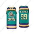 thumbnail image 4 of Camisetas de baloncesto Mighty Ducks Of Anaheim 44 Reed 99 BANKS 96 CONWAY 66 BOMBAY Costura Bordado Deportes al aire libre Negro Verde Nuevo, 4 of 5
