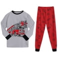 thumbnail image 5 of Gubotare Toddler 2 Piece Pajamas Boys Pajamas Long Sleeve Pjs Set Pajamas Breathable Easy-on Elastic Waistband 4T 5T (Watermelon Red,4-5 Years), 5 of 8